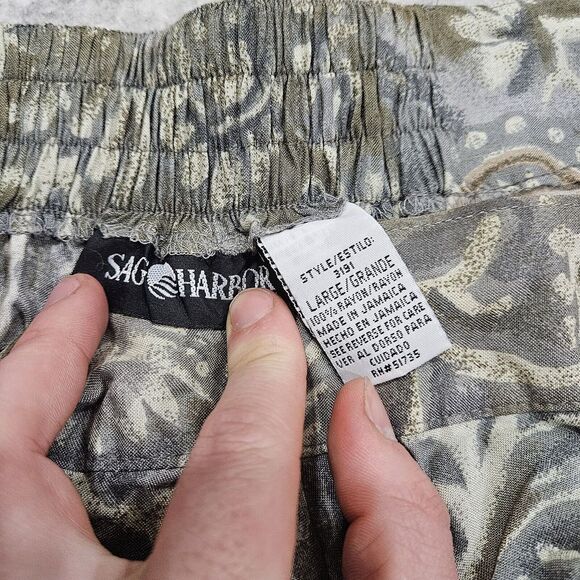 Vintage Sag Harbor Skirt Size Large Midi Abstract Retro Shell Button Hippy - Picture 7 of 10